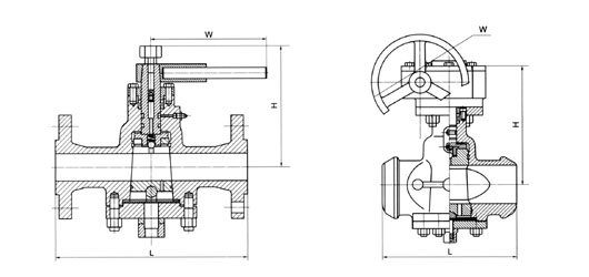 美标壓力平(píng)衡式倒裝油密(mì)封旋塞閥